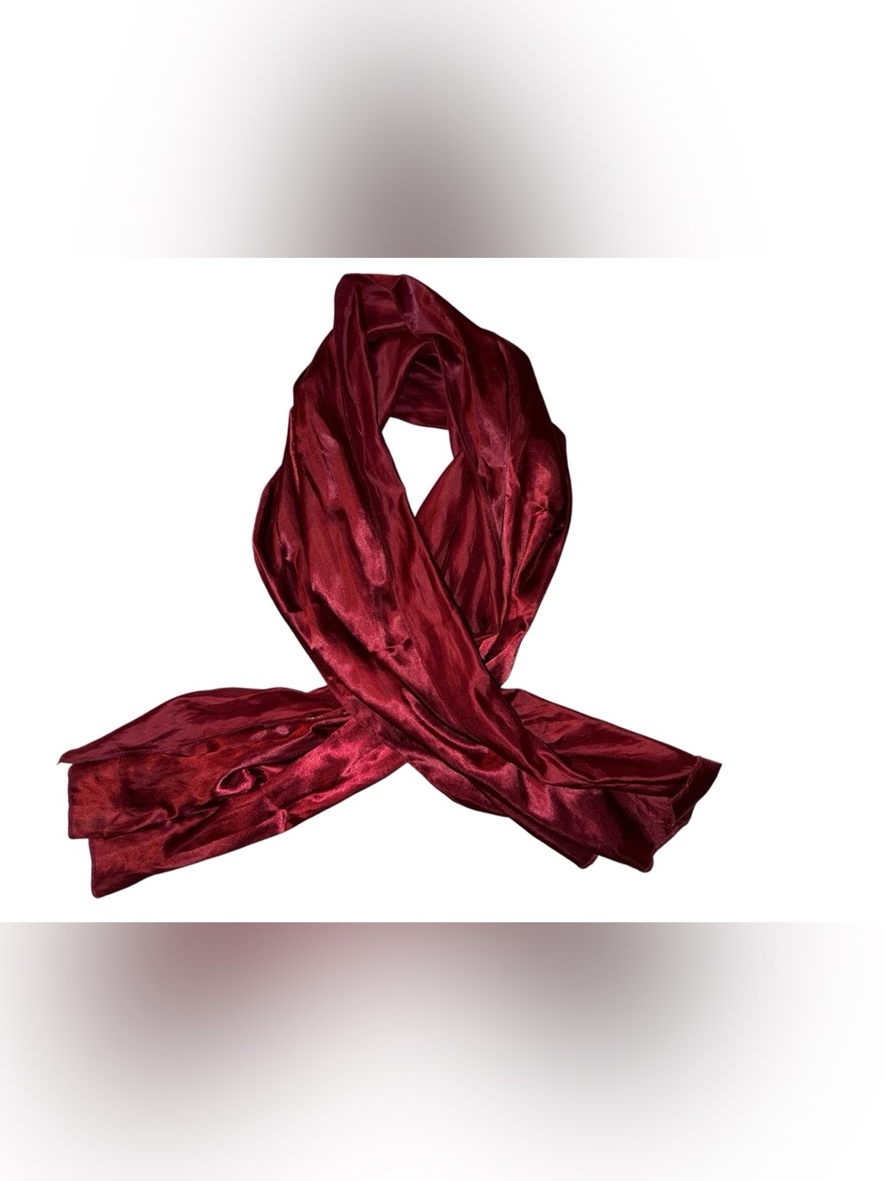 Luxurious Women's Satin Scarf in Deep Burgundy